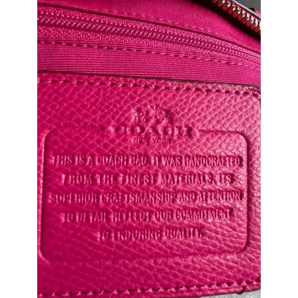Coach Mini Christie Carryall Leather Shoulder HandBag Hot Pink